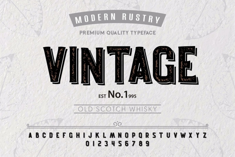 Font. Alphabet. Script. Typeface. Label.Vintage typeface. For labels ...