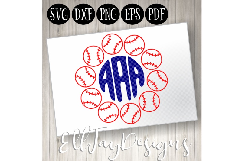 Download Free Baseball Monogram Frame Crafter File