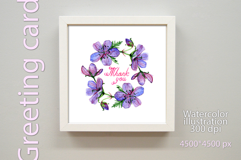 Download Free Watercolor Thank You Greeting Card Crafter File