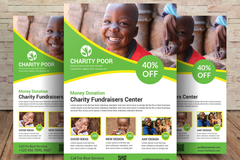 Charity Fundraisers Flyer By adeesaimran | TheHungryJPEG.com