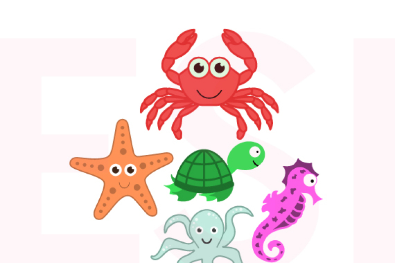 Free Sea Creatures Design Set Crafter File Best Free Svg Cut Files