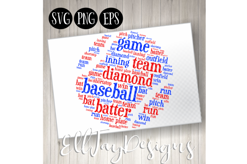 Download Free Baseball Word Art Crafter File