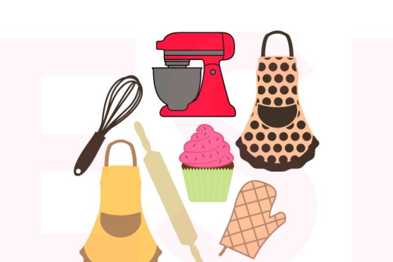 Baking Design Set - SVG, DXF, EPS, PNG - Cutting Files By ESI Designs ...