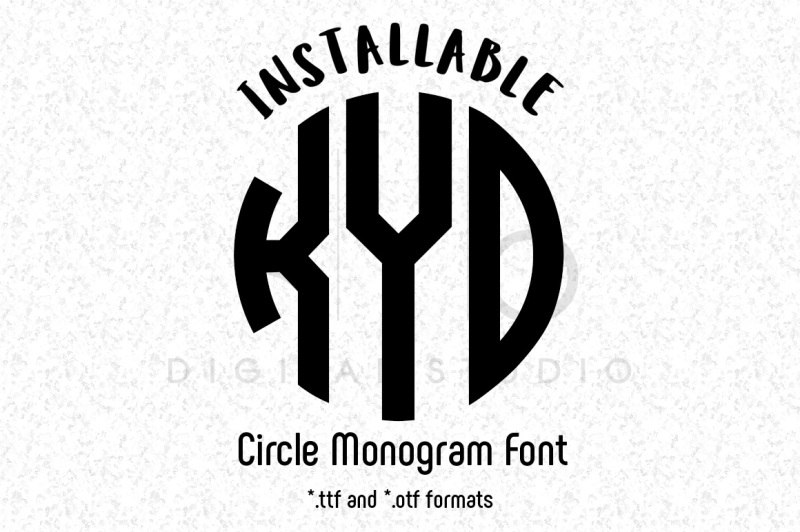 Download Free Free Circle Monogram Font In Ttf And Otf Formats Cricut Fonts Cricut Files Crafter File Download Free Svg Files Creative Fabrica SVG Cut Files