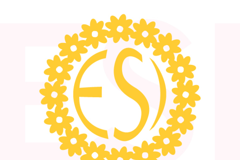 Download Flower Circle Monogram Frame - SVG, DXF, EPS By ESI ...