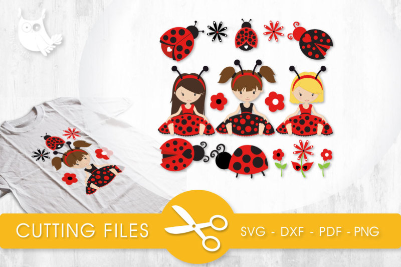 Free Ladybug Girls Svg Png Eps Dxf Cut File Crafter File