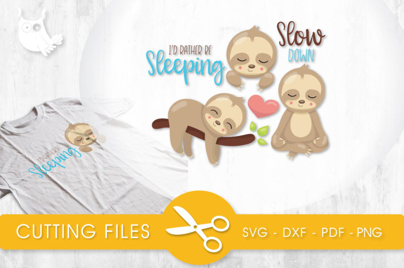 Download Sleeping Sloths SVG, PNG, EPS, DXF, cut file By ...