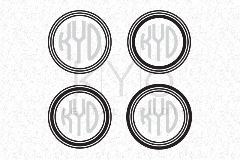 Download Free Circle Monogram Frame Svg Files And Dxf Files Svg Free Jeep Wave Svg File