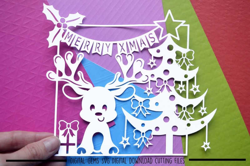 Christmas Paper Cut SVG / DXF / EPS File By Digital Gems | TheHungryJPEG