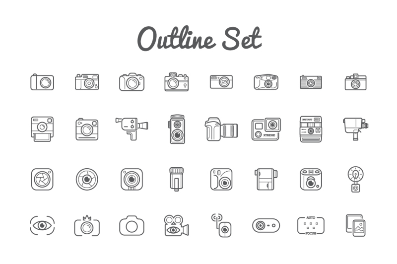 Awesome Photo/Camera Icons and Logo Set By Ckybe's Store