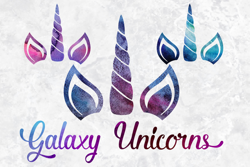 Download Watercolor Galaxy Unicorn Clipart