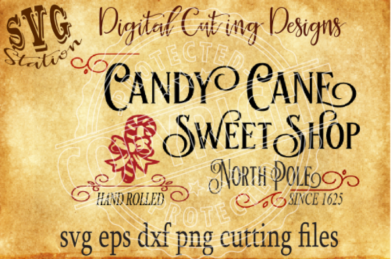Candy Cane Sweet Shop Svg Png Eps Dxf Cutting File Silhouette Cricut Scal By Svg Station Thehungryjpeg Com