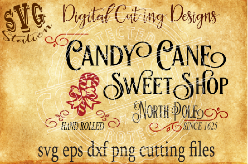 Download Free Candy Cane Sweet Shop  Svg Png Eps Dxf Cutting File Silhouette Cricut Scal Crafter File