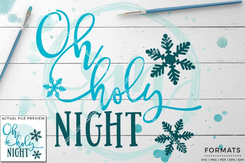 Oh Holy Night Svg Small Commercial Use Svg Instant Download Design Svg Cut Files Graphic Free Download