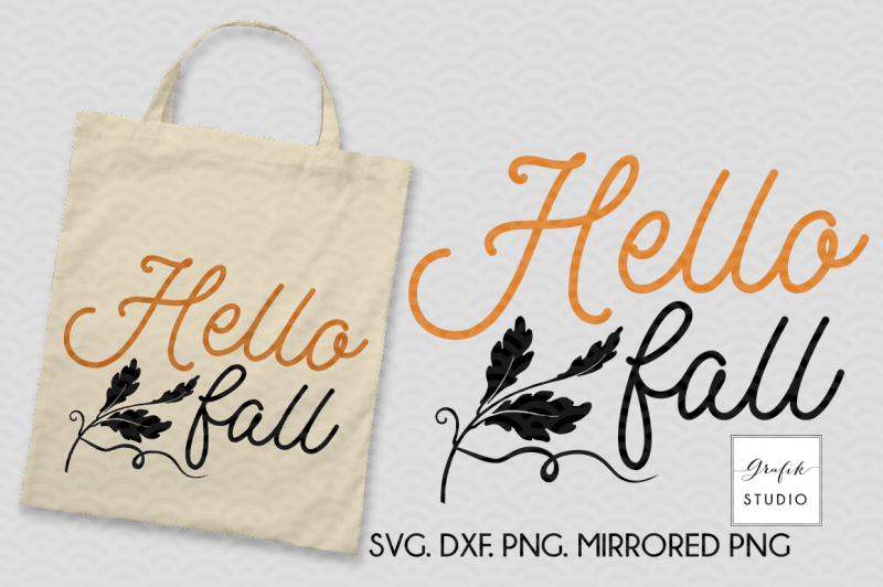 Download Free Hello Fall Fall Svg File Dxf And Png File Crafter File