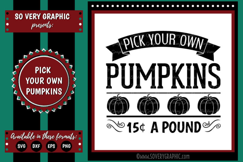 Download Free Pick Your Own Pumpkins Cutting File | Svg | Eps | Dxf | Png Crafter File