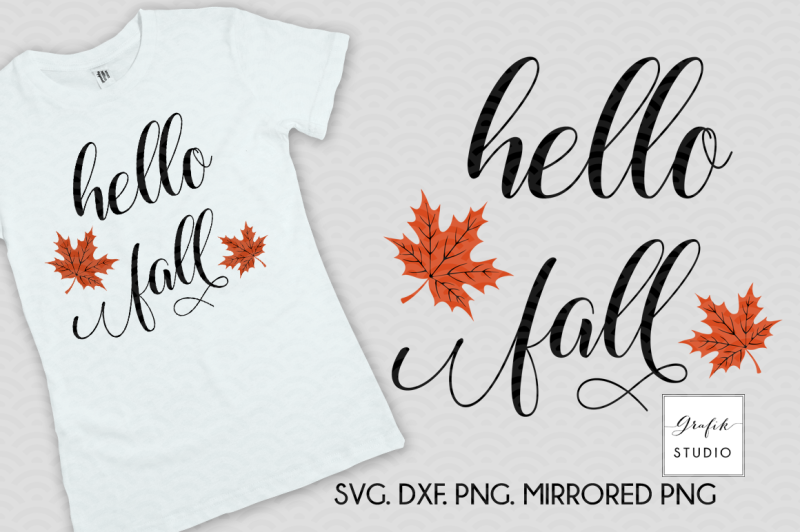 Download Free Hello Fall Fall Svg File Dxf And Png File Crafter File