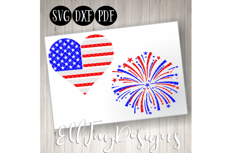 Free Usa Flag Heart And Firework Bundle Svg Free Download Svg Files Schools And Teachers