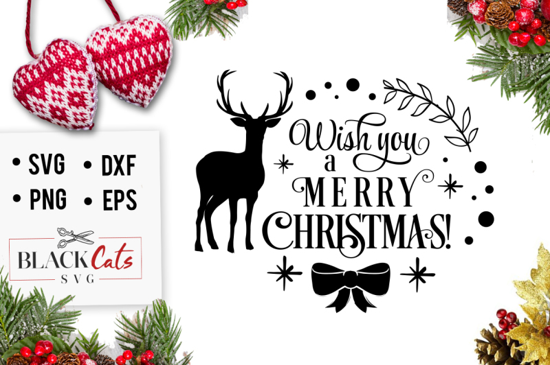 Download Free Wish You A Merry Christmas Svg Crafter File