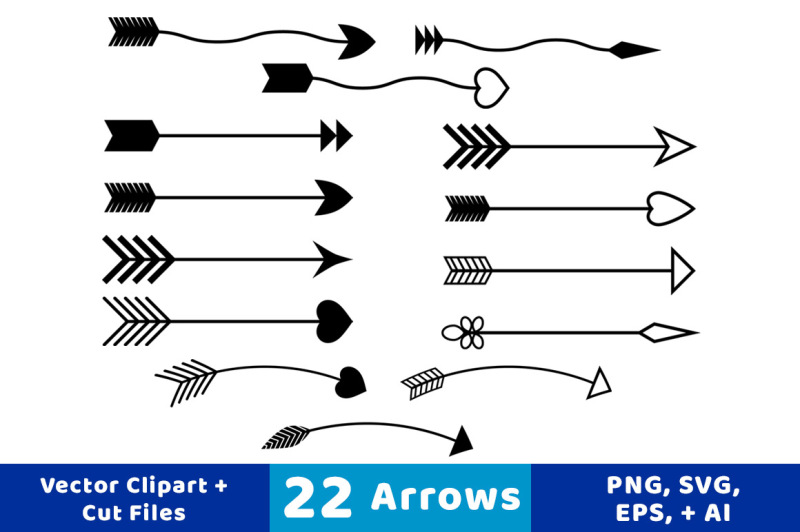 Download 22 Arrows Clipart, Rustic Arrow Clipart, Arrow SVG, Wedding Clipart, Arrow Graphics By Digital ...