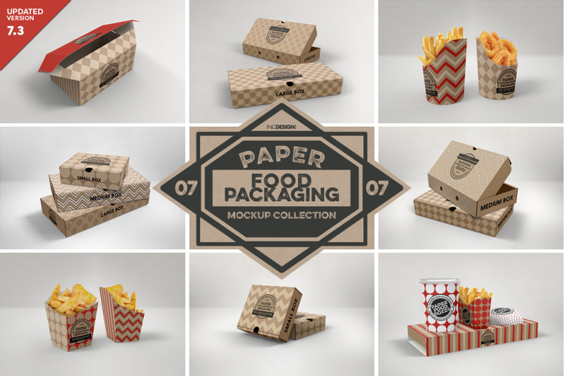 Kraft Paper Medium Size Packaging w/ French Fries Mockup - Free Download  Images High Quality PNG, JPG