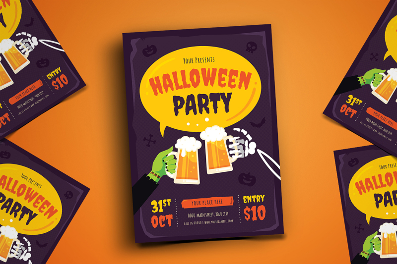 Halloween Party Flyer By guuver | TheHungryJPEG