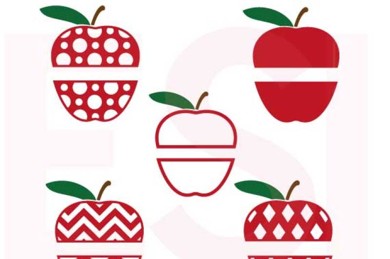 Free Apple Split Designs Set Teacher Svg Dxf Eps Crafter File Free Download Png And Svg Files