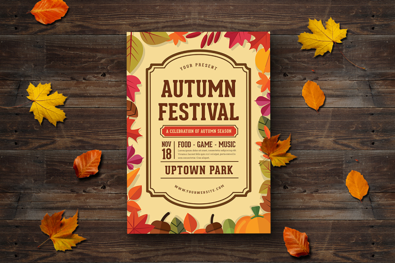 Autumn Festival Flyer By guuver | TheHungryJPEG