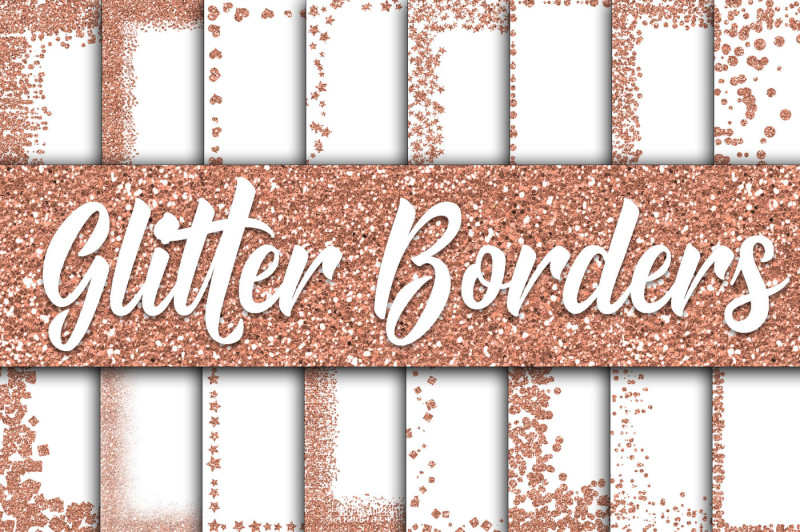 Download Free Free Rose Gold Glitter Borders Digital Paper Crafter File SVG DXF Cut File