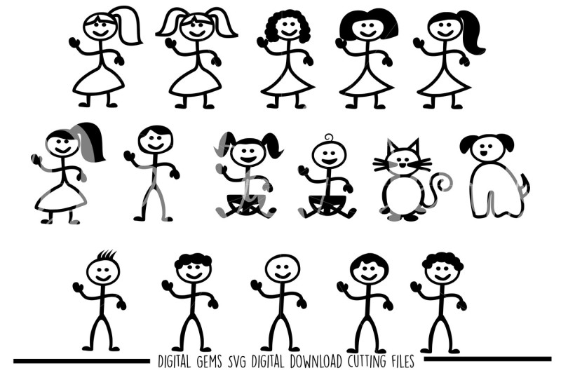 Download Free Stick Figure Svg Dxf Eps Png Files Crafter File