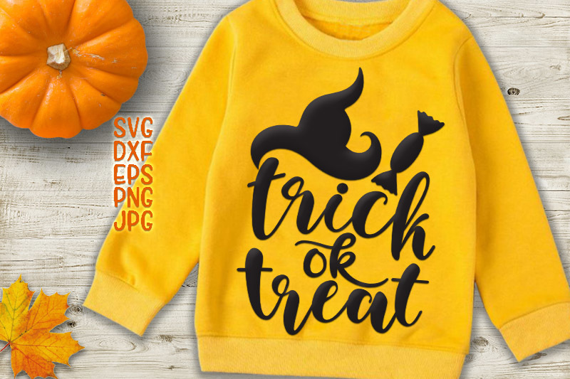 Trick Or Treat Svg Halloween Svg Files Svg Cut Files Spooky Svg Fall Svg Witch Hat Svg Svg Commercial Use Cute Svg Handlettered Svg By Kartcreation Thehungryjpeg Com