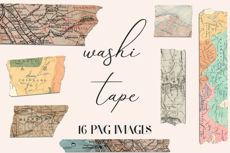 Download Washi Tape Clipart Old Maps Design - 1245000 Free SVG Cut Files