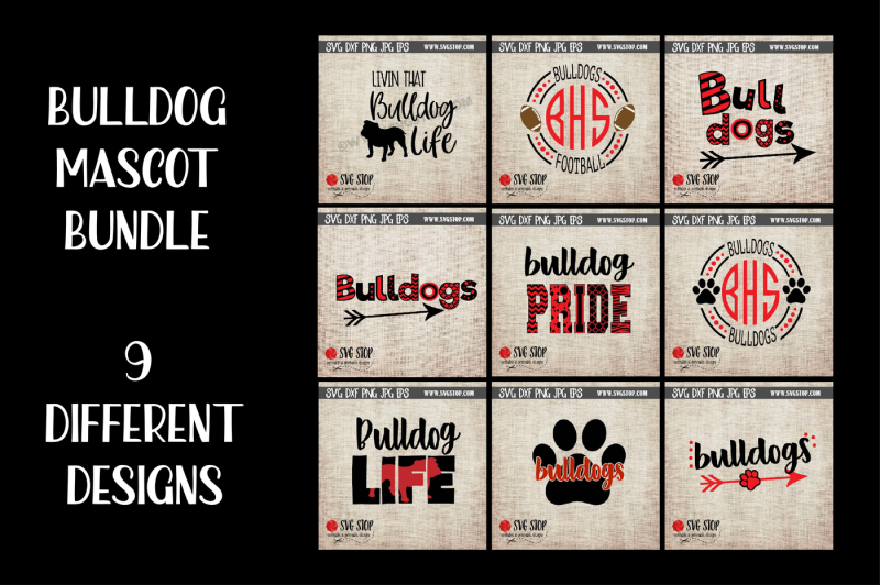 Bulldogs Mascot Bundle Design Free 3000 Svg Cutting Files For Cricut Silhouette And More