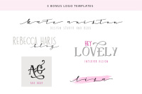 Oh Lovely Day Font Trio Logos By The Ink Affair Thehungryjpeg Com
