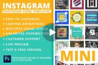 Mini Instagram Video Templates By Brandspark Thehungryjpeg Com