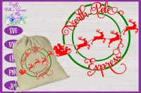 Christmas Svg North Pole Express Svg Ornament Svg Santa Gift Bag By Crafty With A Chance Of Files Thehungryjpeg Com