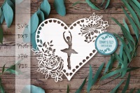Ballerina Hearts X 2 Cutting Files Svg Dxf Pdf Png By Tommy And Tilly Design Thehungryjpeg Com