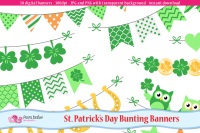 Patricks Day Paper Bunting Flags Unique Party 61672-14ft Multi-Patterned Happy St 