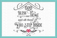 Bless Our Home Svg House Svg Nest Svg Printable Quote Words By Kartcreation Thehungryjpeg Com