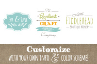 Cute Premade Logo Templates Set 4 By The Pen And Brush Thehungryjpeg Com