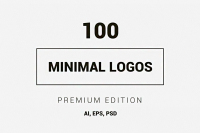 100 Minimal Logos Premium Kit By Design District Thehungryjpeg Com