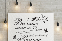 Because Someone We Love Is In Heaven Svg By Blackcatssvg Thehungryjpeg Com