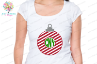 Monogram Christmas Ornaments Svg Dxf Eps Cut Files By Afw Designs Thehungryjpeg Com
