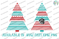Aztec Christmas Trees Svg Dxf Eps Cut Files By Afw Designs Thehungryjpeg Com