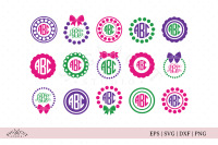 Download Circle Monogram Frames Svg Cut Files By Svg Cut Studio Thehungryjpeg Com