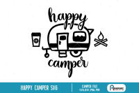 Happy Camper Svg Camping Svg Happy Camper Svg Camper Svg File Vector By Pinoyart Thehungryjpeg Com