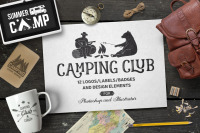 Camping Club By Sivvector Thehungryjpeg Com