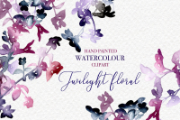 Twilight Flowers Clipart Watercolour Hand Painted Png By Tommy And Tilly Design Thehungryjpeg Com
