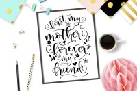 First My Mother Forever My Friend Svg Dxf Png Eps By Theblackcatprints Thehungryjpeg Com