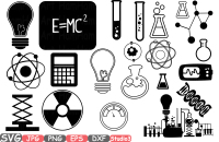 Science School Outline Silhouette Crazy Lab 105s By Hamhamart Thehungryjpeg Com